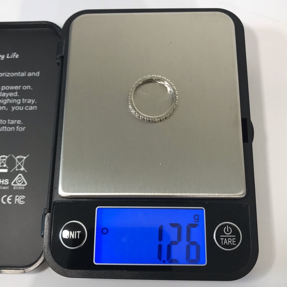 Signed SU Sterling Silver 925 Cubic Zirconia CZ Band Prong Eternity Set Ring 5 - Picture 2 of 10